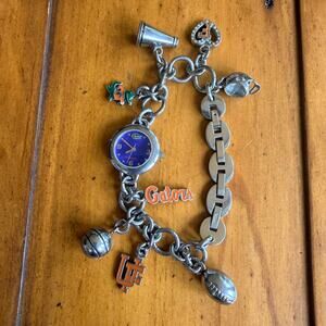 Fossil University of Florida Gators Charm Watch - UNTESTED - NEEDS BATTERIES
